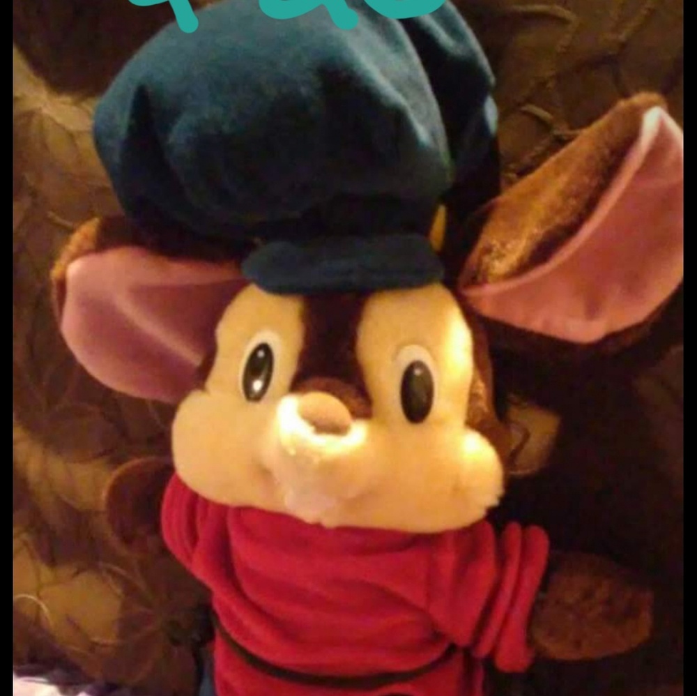 RARE Fievel MOUSE plush TOY = VINTAGE- HARD TO FIND